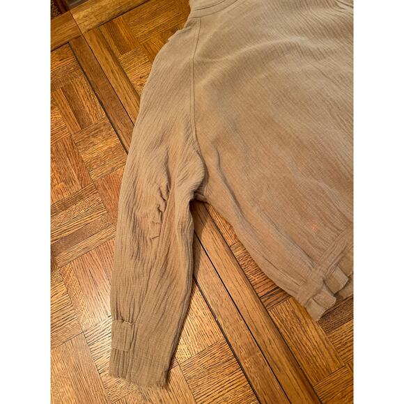 BlankNYC Cotton Voile Gauze raw edge Bomber Jacket small - Picture 9 of 11